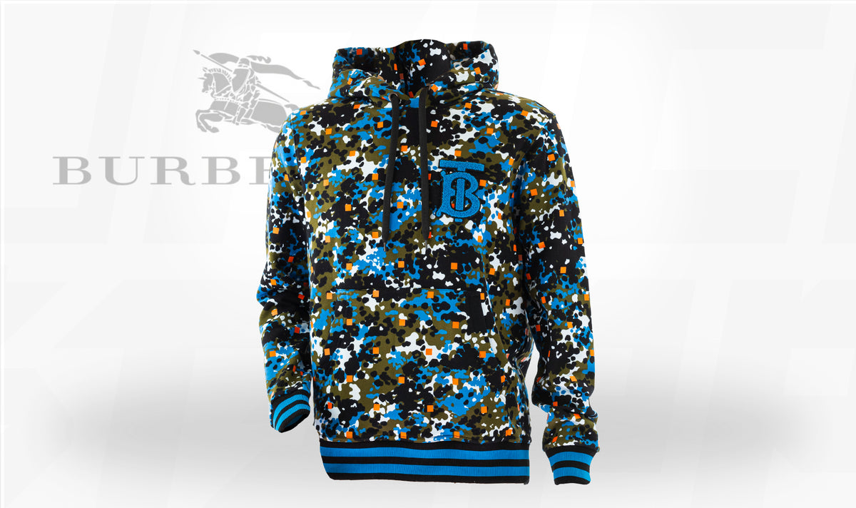 Burberry blue Monogram Zip-Up Hoodie