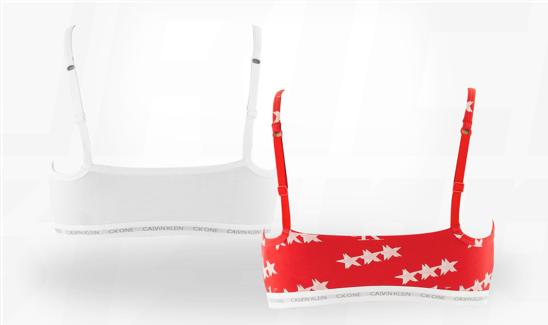 Calvin Klien CK One White Red Star Bralette