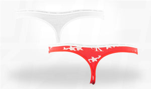 Calvin Klien CK One White Red Star Thongs