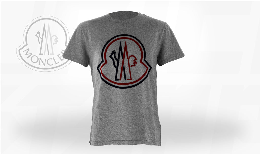 Moncler Macro Grey Logo Tee