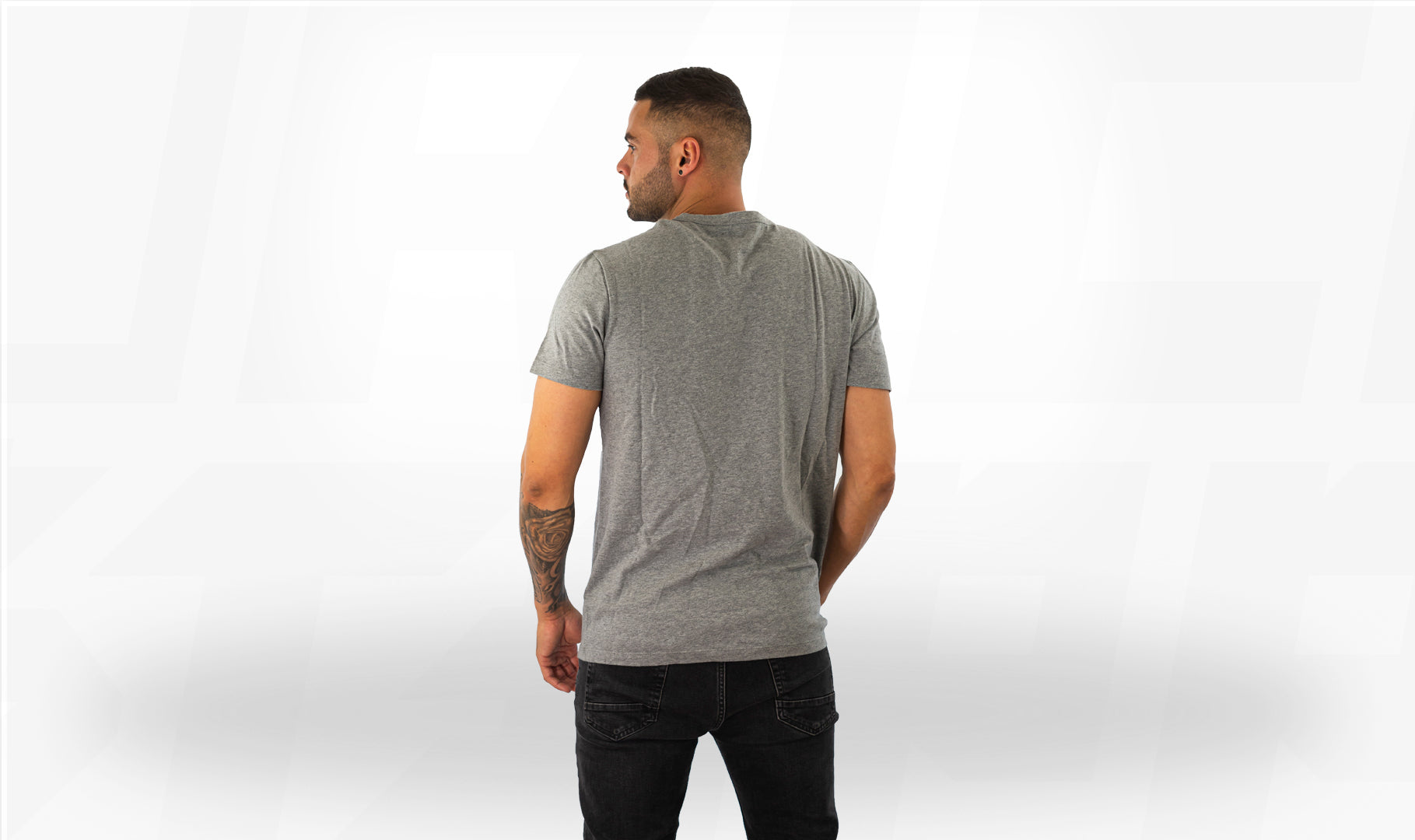 Moncler Macro Grey Logo Tee