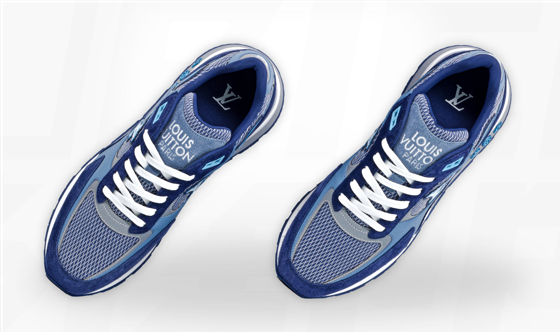 Louis Vuitton LV Run Away Blue Sneaker - UK 8 / Blue